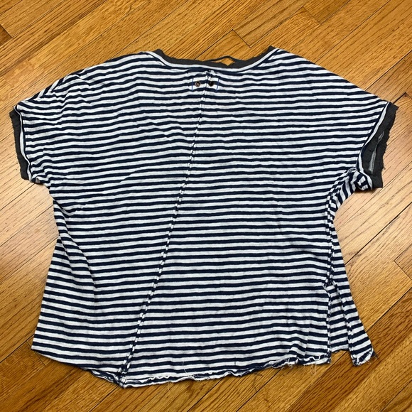 We the Free Blue and White Striped Top - Picture 3 of 3